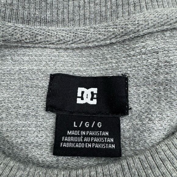 DC Thermal Long Sleeve Gray Shirt Size Men’s Large Logo - Picture 2 of 10